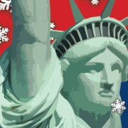 Image - Statue of Liberty and snowflakes